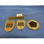 FOUR US ARMY CLOTH BADGES