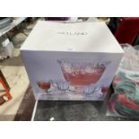 A BOXED ARTLAND ASPEN 8 PIECE GLASS PUNCH BOWL SET