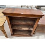 A MAHOGANY THREE TIER BOOKCASE