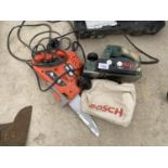 A BOSCH PHO1 ELECTRIC PLANER AND A BLACK AND DECKER SCORPION SAW - IN WORKING ORDER
