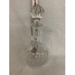 CUT GLASS DECANTER AND STOPPER