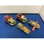 FOUR VINTAGE CORGI AND DINKY CARS