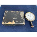 RUSSELLS LIMITED MANCHESTER 8 DAY MANUAL CAR CLOCK CASED NO 332/36