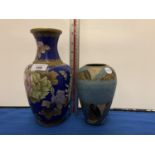 TWO CLOISONNE VASES