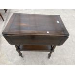 AN OAK DROP LEAF TEA TROLLEY