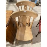 TWO PINE DINING CHAIRS