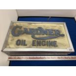 A GARDENER OIL ENGINE ILLUMINATED LIGHT BOX SIGN