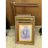 A LARGE QUANTITY OF GILDED AND WOODEN PICTURE FRAMES