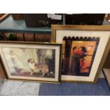 TWO FRAMED PICTURES/A SPECIAL PLEADER AND A WAR TIME PRINT