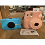 A FUJI FILM INSTAX PLUS POLAROID CAMERA AND FILM - WORKING ORDER