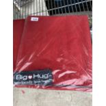 A BIG HUG 'LONDON' BEAN BAG IN RED , 140 CM X 18O CM, HEAVY DUTY POLYESTER, STAIN AND WATER