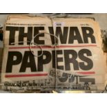 A LARGE COLLECTION OF VINTAGE NEWSPAPERS