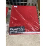 A BIG HUG 'LONDON' BEAN BAG IN RED , 140 CM X 18O CM, HEAVY DUTY POLYESTER, STAIN AND WATER