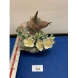 ROYAL WORCESTER SIGNED F DOUGHTY WREN FIGURE UNGLAZED, AF 16.5 CM