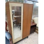 A G PLAN E GOMME RETRO TEAK AND CREAM WARDROBE