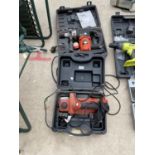 A BLACK AND DECKER KD1001K SDS DRILL AND A CHAMPION CP600 ELECTRIC PLANER