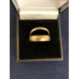 TWO 9CT HALLMARKED WEDDING BANDS TOTAL GROSS WEIGHT APPROX 4 GRAMS