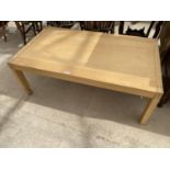 A MODERN BEECH COFFEE TABLE