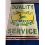 A JOHN DEERE SERVICE METAL SIGN