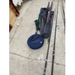 VARIOUS FISHING TACKLE AND ROD PARTS