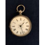 LADIES SILVER MARKED OPEN FACED FOB WATCH A/F
