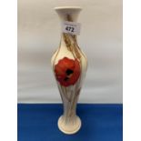 A MOORCROFT HARVEST POPPY VASE 12 INCHES TALL