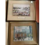 FOUR VARIOUS FRAMED LOWRY PRINTS