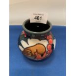 A MOORCROFT BRAVE SIR ROBIN VASE 3 UNCHES TALL