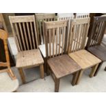 SEVEN HIGH BACKED PINE DINING CHAIRS