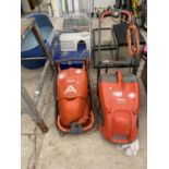TWO FLYMO ELECTRIC HOVER MOWERS