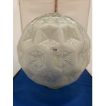 A LARGE LALIQUE STYLE GLASS SHADE A/F
