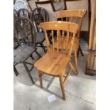 TWO PINE DINING CHAIRS