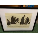 A FRAMED LOWRY PRINT 'THE PROMENADE'