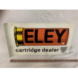 AN ELEY DOUBLE SIDED CARTRIDGE DEALER SIGN