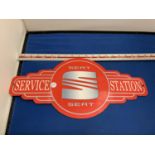 A SEAT SERVIC STATION METAL SIGN
