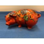 AN ANITA HARRIS HAND PAINTED PIG