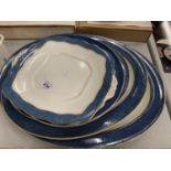 SIX BALMORAL CHINA SERVING PLATTERS