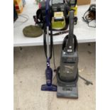 A HOOVER UPRIGHT VACUUM TOGETHER WITH A BISSELL MULTIPURPOSE FLOOR CLEANER, WORKING ORDER