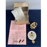 VINTAGE MERCEDES CLOCK MOVEMENT, KEY, DIAL AND PENDULUM. BOXED