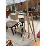 A BEECH ARTIST'S EASEL