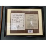 A FRAMED SET OF RAF DOCUMENTS