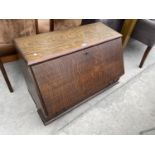 A GLOBE WERNICKE OAK TABLE TOP BUREAU WITH ONE DRAWER AND INNER FITTINGS