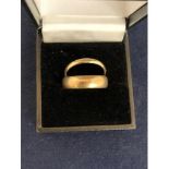 TWO 9CT HALLMARKED WEDDING BANDS TOTAL GROSS WEIGHT APPROX 4 GRAMS