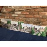 A GROUP OF FIVE ORIGINAL NORTHERN ART LOCAL MACCLESFIELD OIL ON CANVAS/BOARD