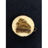 VINTAGE ROYAL BERKSHIRE MILITARY BADGE WITH MOTHER O'PEARL DECORATION