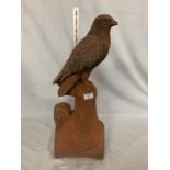 A HAWK TERRACOTTA ROOF FINIAL