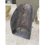 A LARGE GALVANISED SCOOP