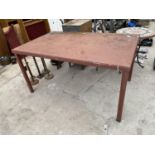 A LARGE METAL TABLE