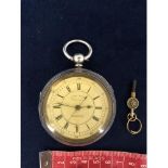 'CENTRE SECONDS CHRONOGRAPH' CHESTER SILVER OPEN FACED POCKET WATCH BY 'G. AARONSON MANCHESTER'