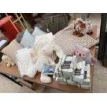 VARIOUS CUSHIONS, SOCKS ETC